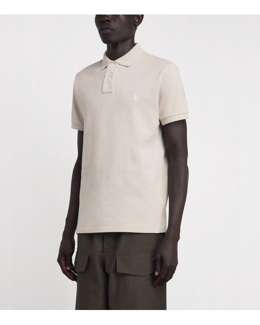 Polo Ralph Lauren White Cotton Mesh Polo Shirt for men