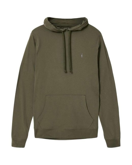 AllSaints Green Brace Over-The-Head Hoodie for men