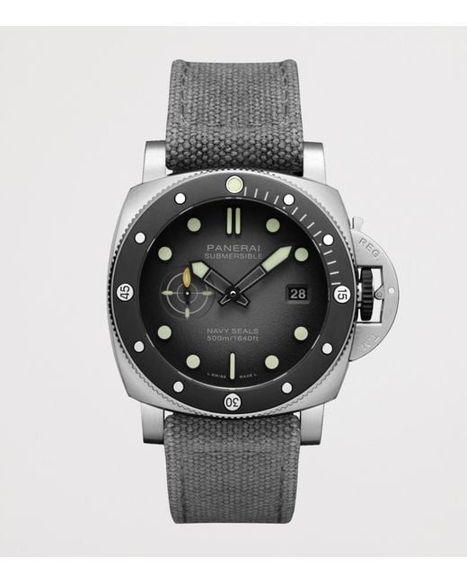Panerai Black Stainless Steel Submersible Seals Watch