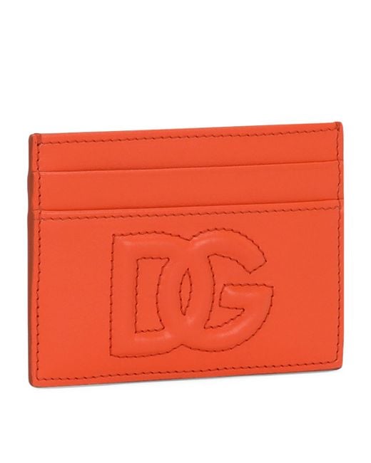 Dolce & Gabbana Red Leather Card Holder