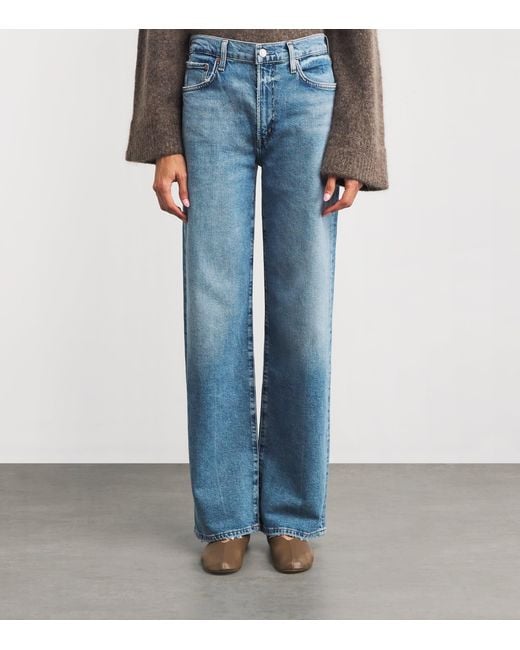 Agolde Blue Harper Relaxed Straight Jeans