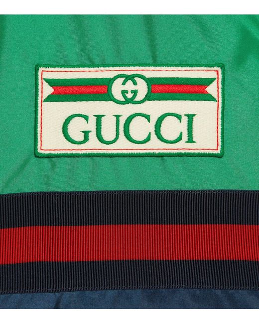Gucci Blue Down-filled Web Stripe Gilet for men