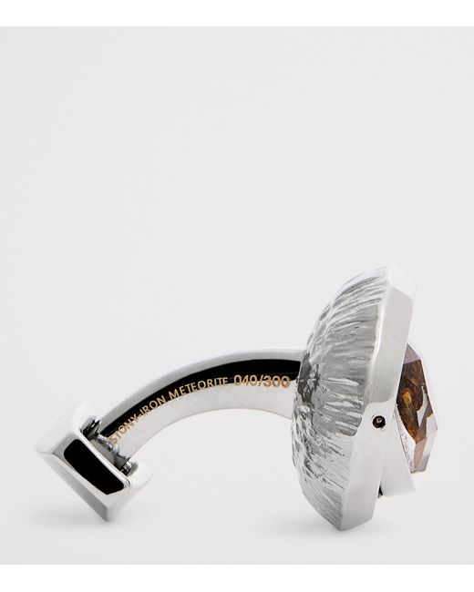 Tateossian Black Graffiato Stony-Iron Meteorite Cufflinks for men