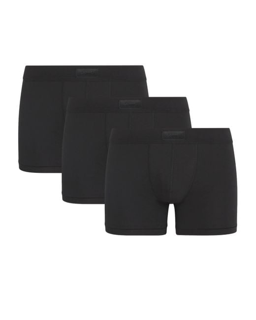 Skims Black Stretch-Cotton Boxers for men