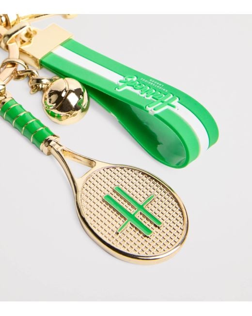 Harrods Green Tennis Keyring
