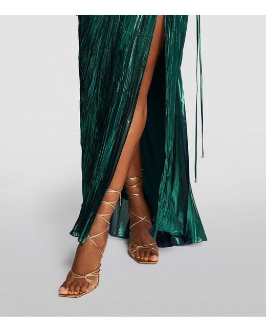 Maria Lucia Hohan Green Exclusive One-shoulder Jolene Gown