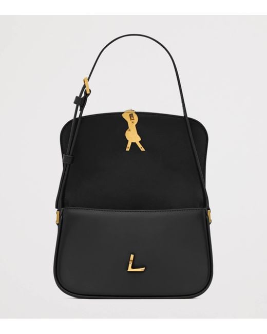 Saint Laurent Black Mini Leather Solferino Satchel