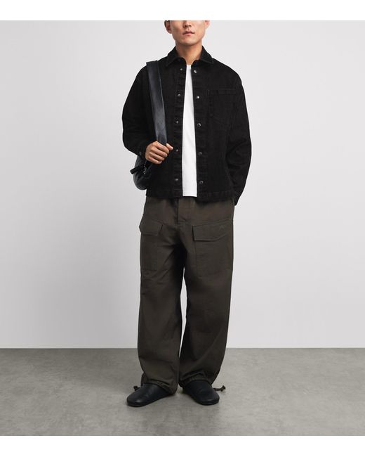 7 For All Mankind Black Denim Overshirt for men