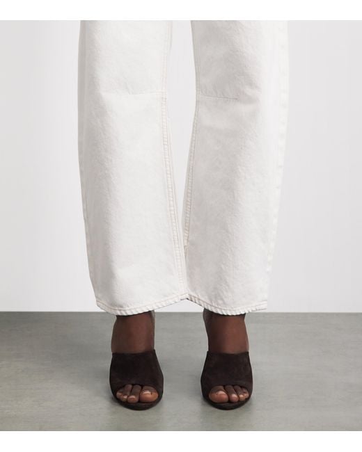 Citizens of Humanity White Miro Barrel-Leg Relaxed Jeans