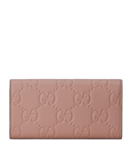 Gucci Pink GG Continental Wallet