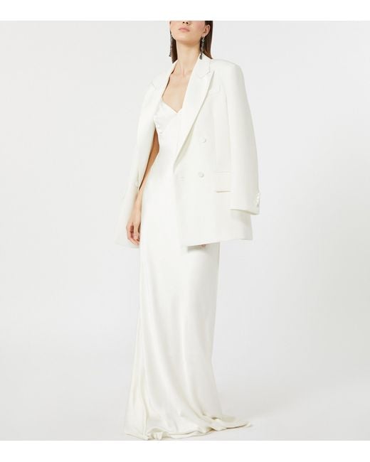 Max Mara White Double-Breasted Blazer