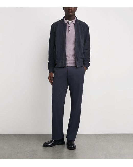 PAIGE Blue Stafford Trousers for men