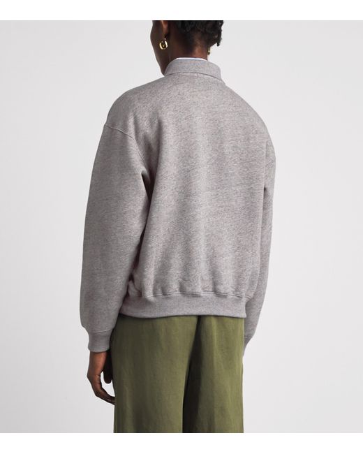 Polo Ralph Lauren Gray Fleece Polo Sweatshirt