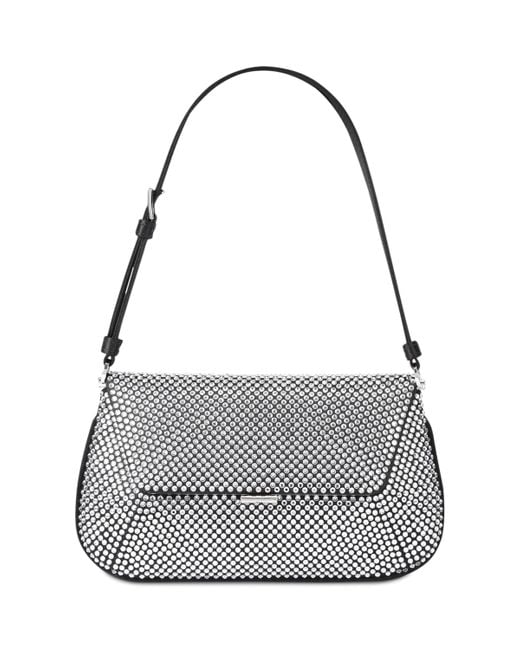 AMINA MUADDI Metallic Mini Embellished Ami Shoulder Bag