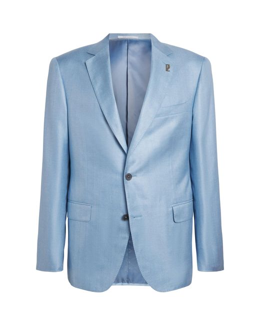 Pal Zileri Blue Silk Vicenza Blazer for men