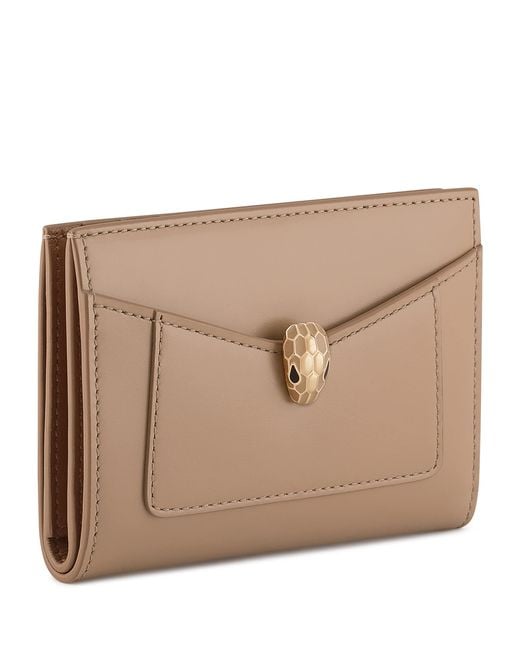 BVLGARI Natural Leather Serpenti Forever Folded Card Holder