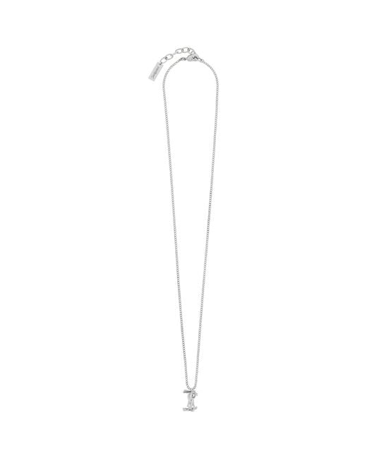 Saint Laurent White Twist Cassandre Necklace
