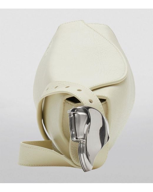 Burberry Natural Small Leather Horn Shoulder Bag