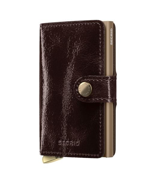Secrid Brown Leather Miniwallet for men