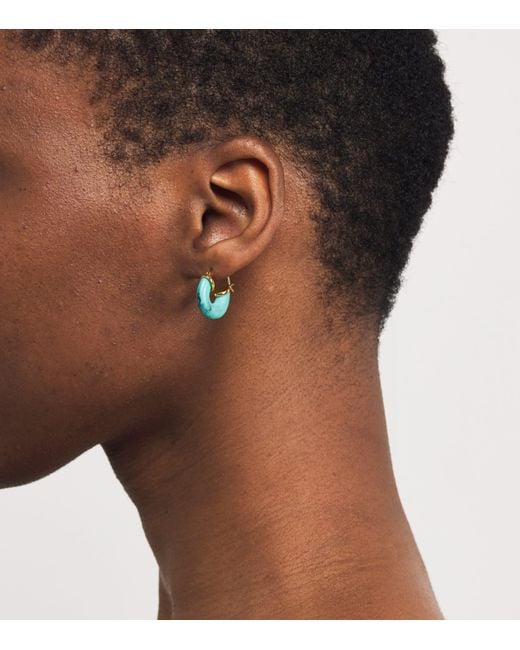 Anni Lu Blue Petit Swell Hoop Earrings