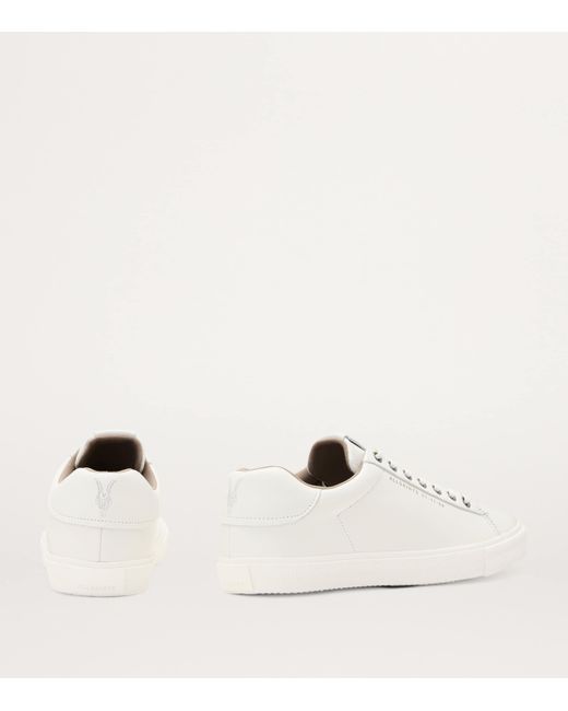 AllSaints White Leather Brody Sneakers for men