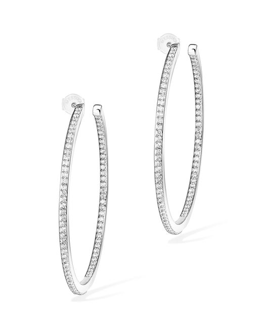 Messika White Gatsby Small And Diamond Hoop Earrings