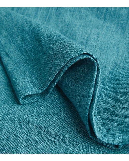Eskandar Blue Linen A-line Blouse