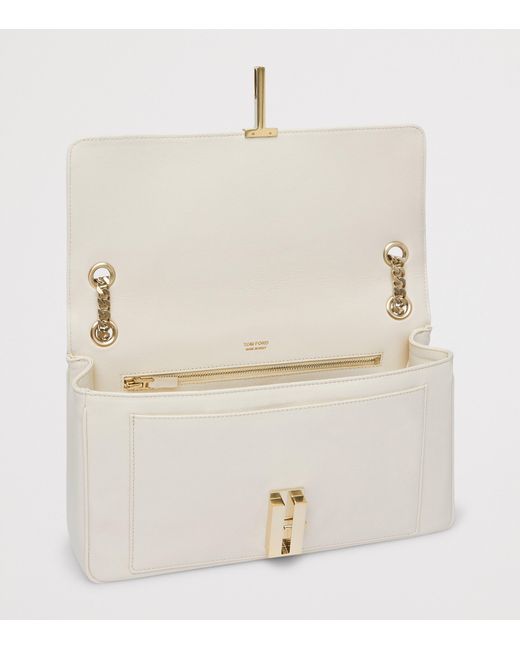 Tom Ford Natural Large Leather Shoulder Bag