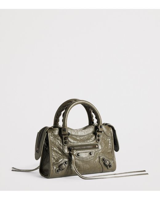 Balenciaga Green Crinkled Lambskin Nano Le City Top-Handle Bag