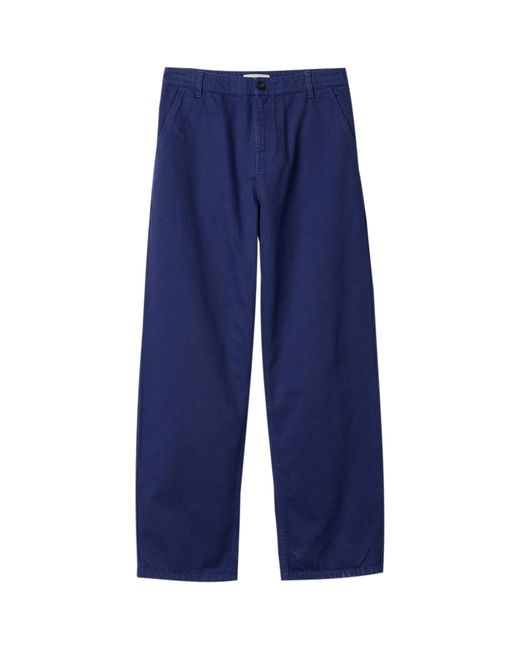 Miu Miu Blue Cotton Gabardine Straight Trousers