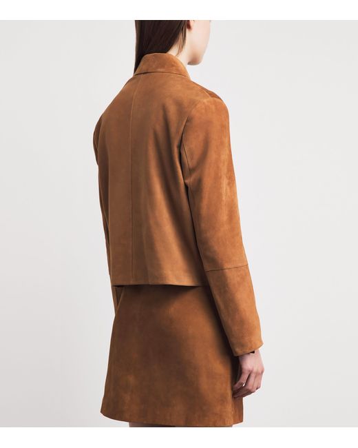 Arma Brown Lamb Suede Maeve Jacket