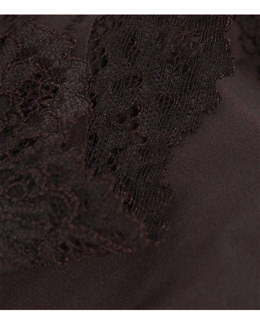 Skims Black Lace-Trim Fits Everybody Dipped Thong