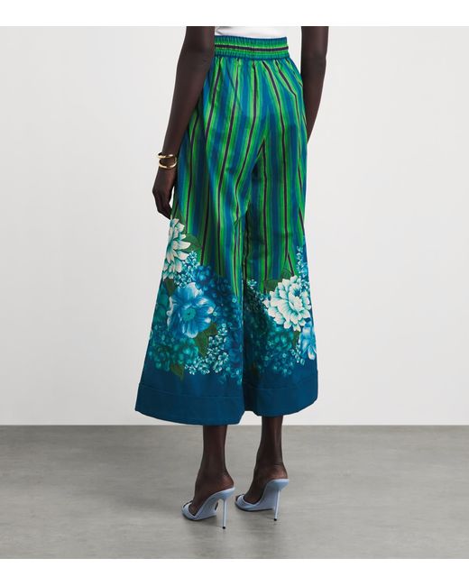ALÉMAIS Green Organic Cotton Printed Margo Trousers
