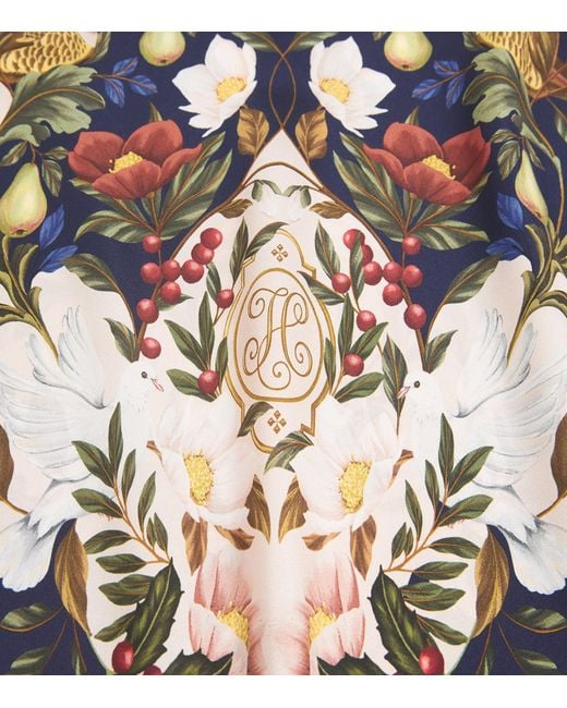 Harrods Multicolor Silk Floral Scarf