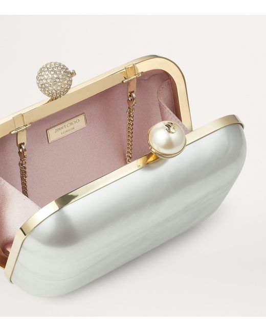 Jimmy Choo White Cloud Clutch Bag