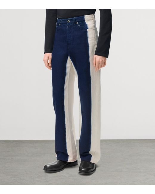 Loewe Blue Trompe-L'Oeil-Effect Straight Jeans for men