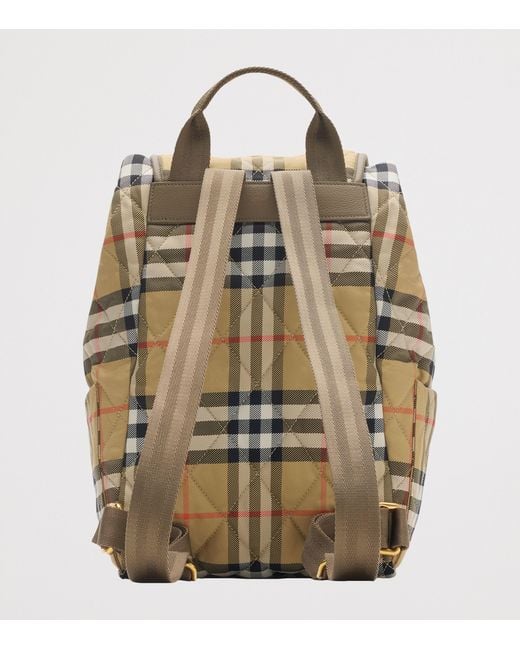 Burberry Metallic Check Horseshoe Backpack