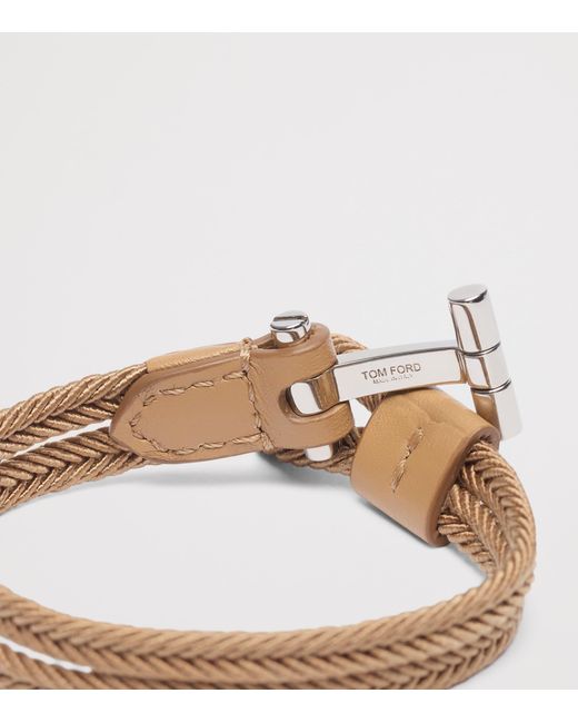 Tom Ford Brown Braided Bracelet for men