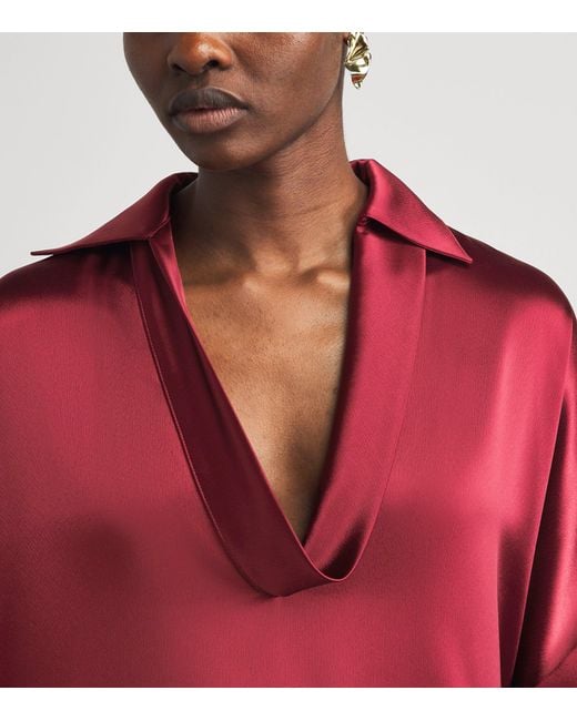 Roksanda Red Satin Enira Top
