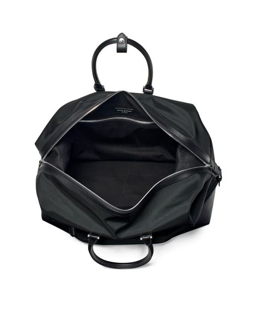 Aspinal Black Nylon Holdall for men