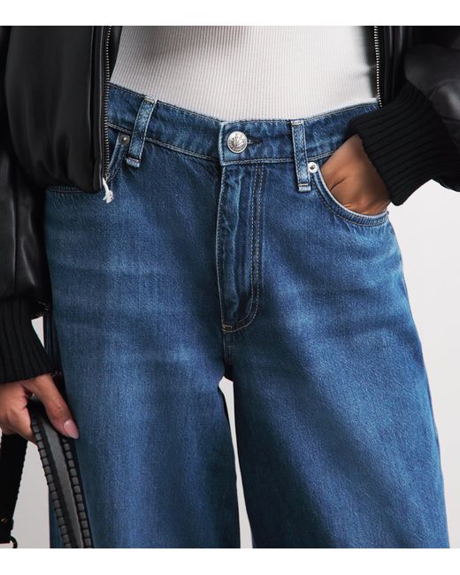 Rag & Bone Blue Sofie Wide-Leg Jeans