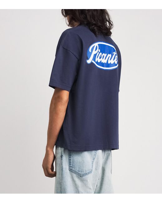 Picante Blue Organic Cotton Senna T-Shirt for men