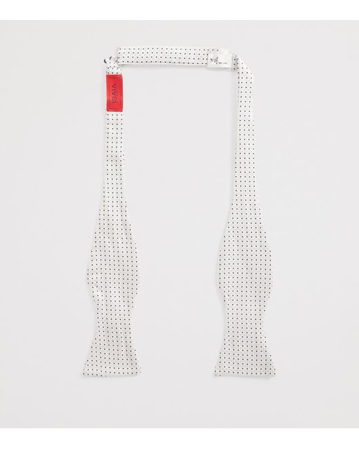 Isaia White Silk Tuxedo Bow Tie for men