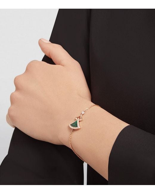 BVLGARI Metallic Diamond And Malachite Divas' Dream Bracelet