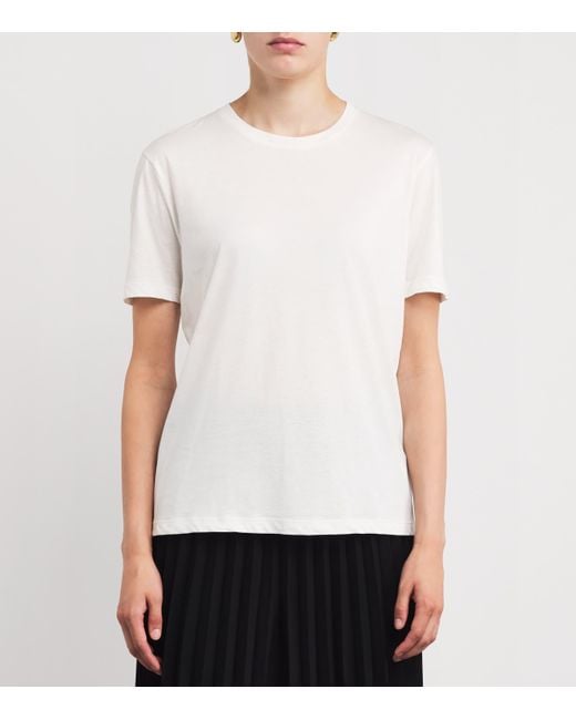 Joseph White Cotton-Silk T-Shirt
