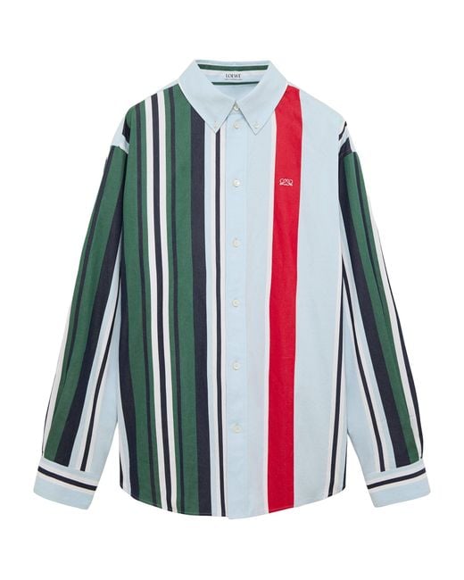Loewe Blue Stripe Print Shirt for men