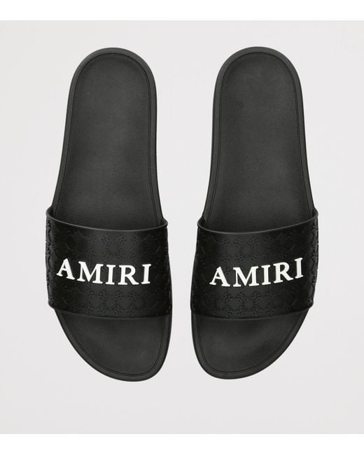 Amiri Black Ma Quad Pool Slides for men