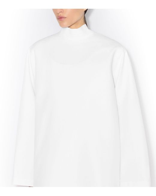 Alaïa White Cotton Poplin Reverse Jacket