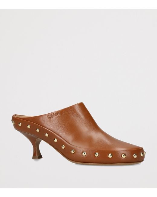 Chloé Brown Junie Heeled Mules 60