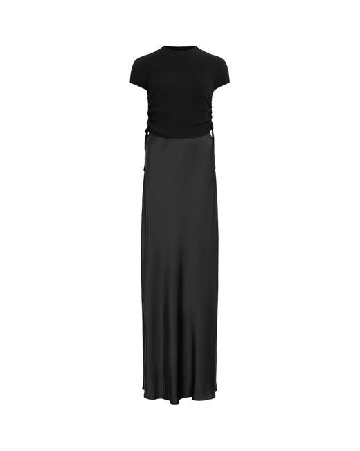 AllSaints Black Hayes 2-in-1 Maxi Dress